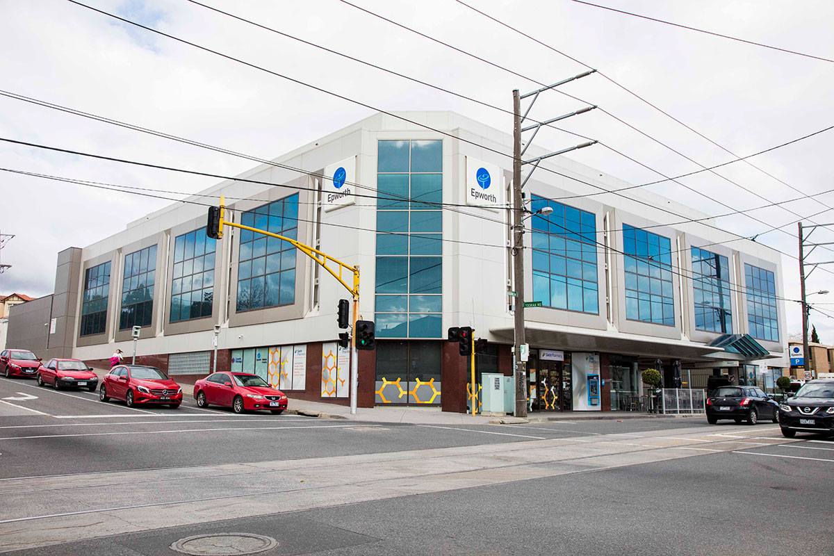 Epworth Camberwell hospital on the corner of Toorak and Burke roads